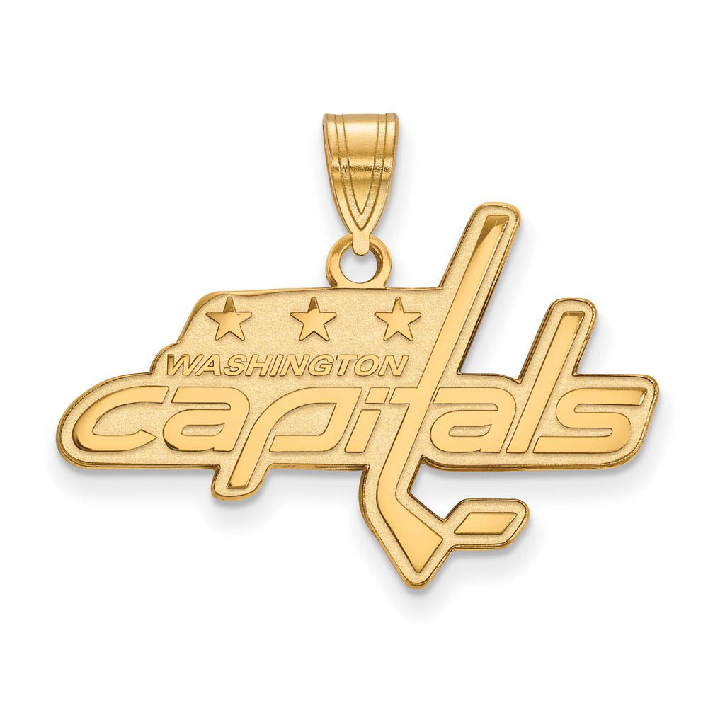 14k Yellow Gold NHL Washington Capitals Large Pendant, Item P29999 by The Black Bow Jewelry Co.