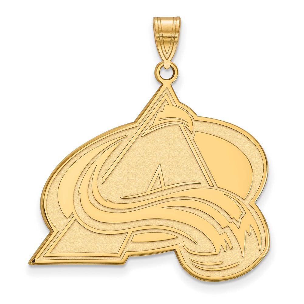 14k Yellow Gold NHL Colorado Avalanche XL Pendant, Item P30018 by The Black Bow Jewelry Co.