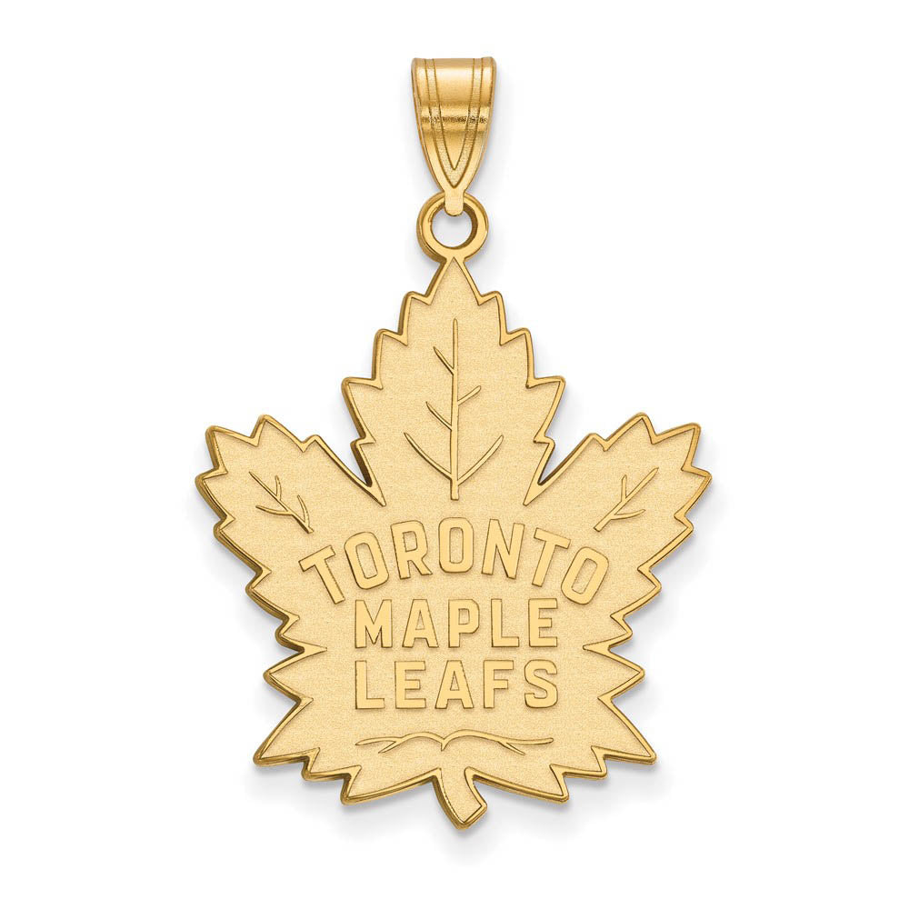 14k Yellow Gold NHL Toronto Maple Leafs XL Pendant, Item P30020 by The Black Bow Jewelry Co.