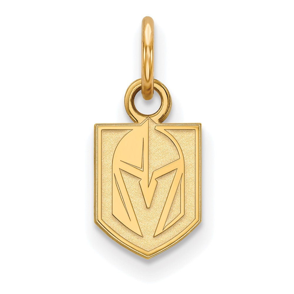 SS 14k Yellow Gold Plated NHL Vegas Golden Knights XS (Tiny) Charm, Item P30052 by The Black Bow Jewelry Co.