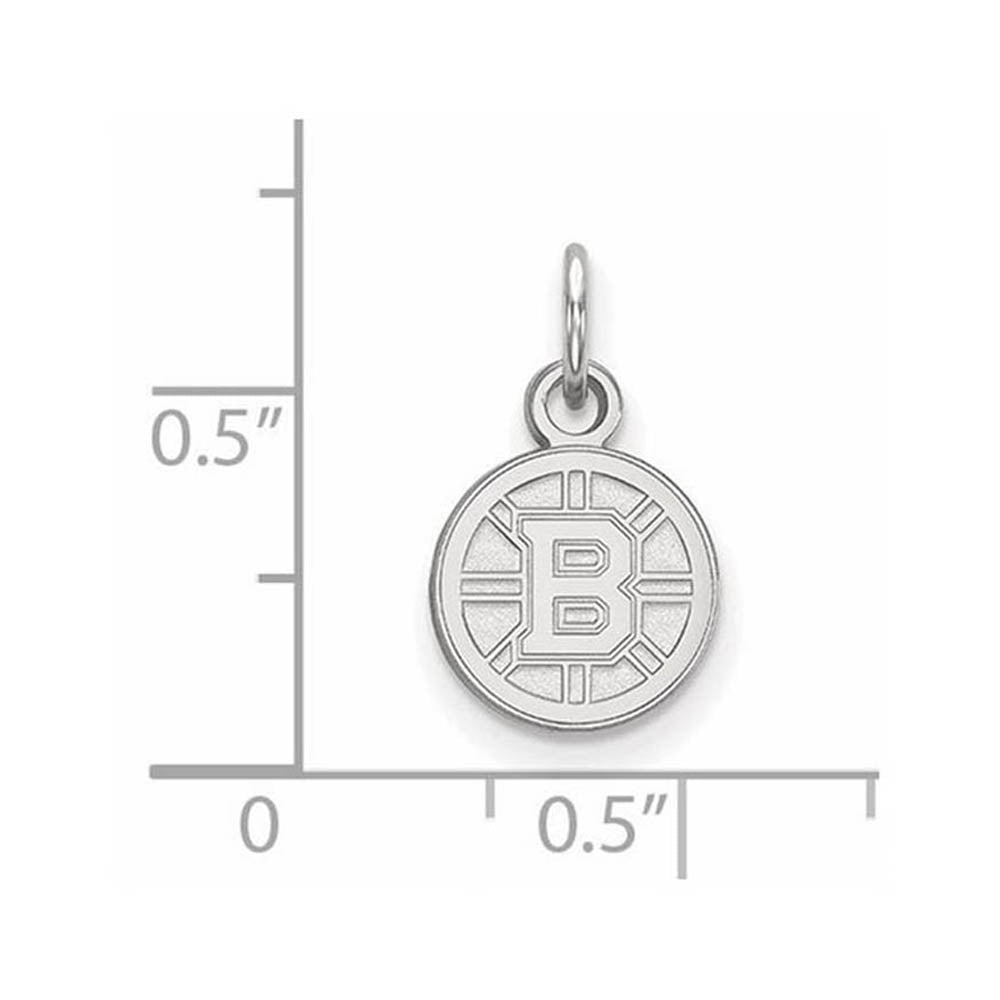 Alternate view of the Sterling Silver NHL Boston Bruins XS (Tiny) Disc Charm or Pendant by The Black Bow Jewelry Co.