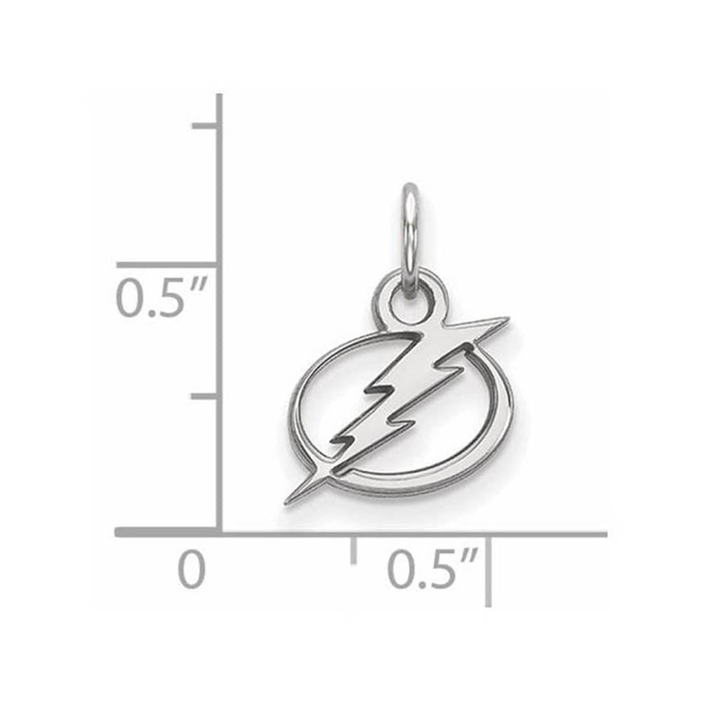 Alternate view of the Sterling Silver NHL Tampa Bay Lightning XS (Tiny) Charm or Pendant by The Black Bow Jewelry Co.