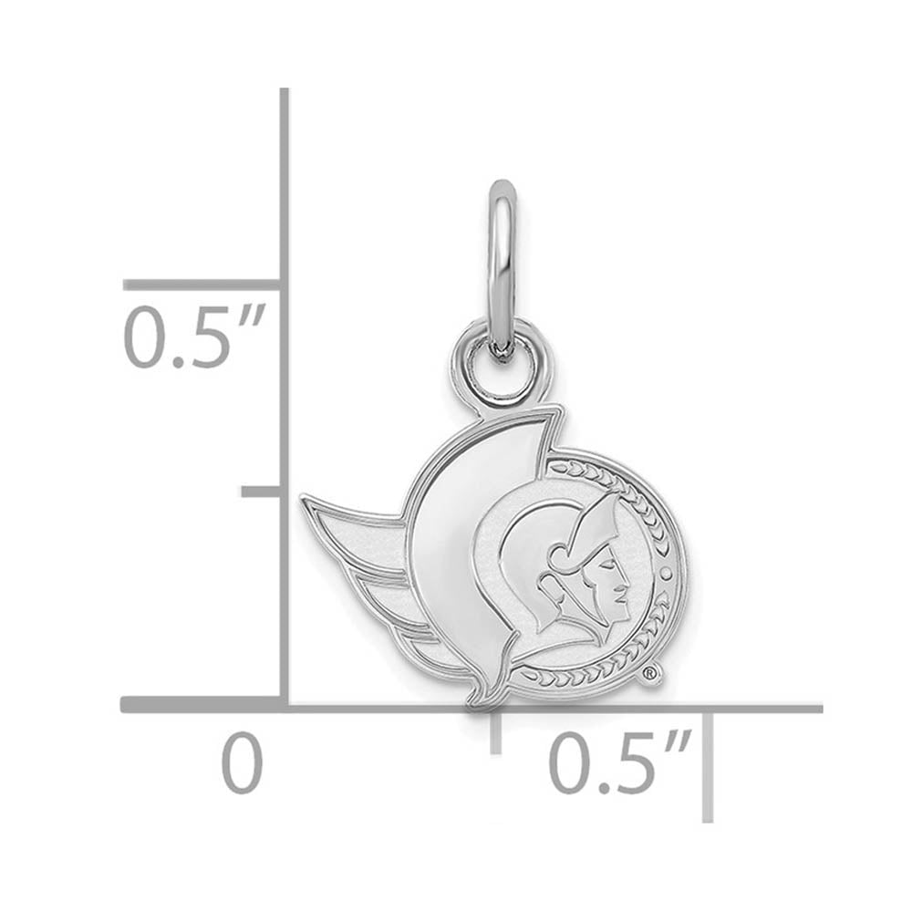 Alternate view of the Sterling Silver NHL Ottawa Senators XS (Tiny) Charm or Pendant by The Black Bow Jewelry Co.