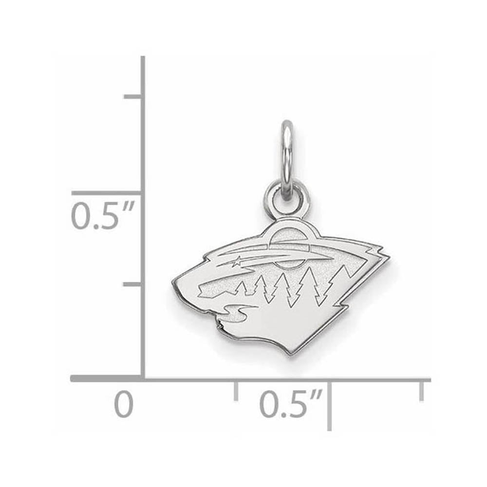 Alternate view of the Sterling Silver NHL Minnesota Wild XS (Tiny) Charm or Pendant by The Black Bow Jewelry Co.