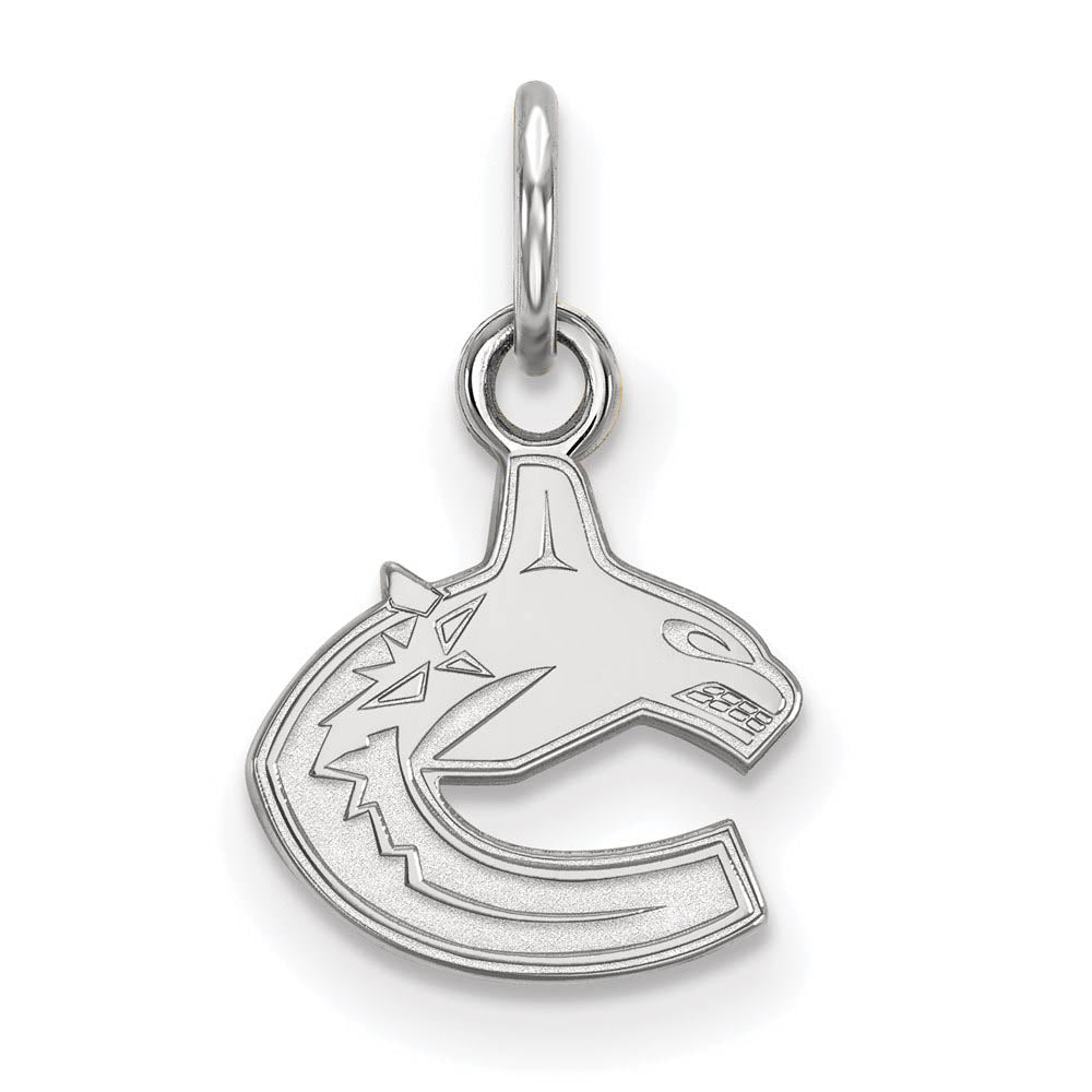 Sterling Silver NHL Vancouver Canucks XS (Tiny) Charm or Pendant, Item P30282 by The Black Bow Jewelry Co.