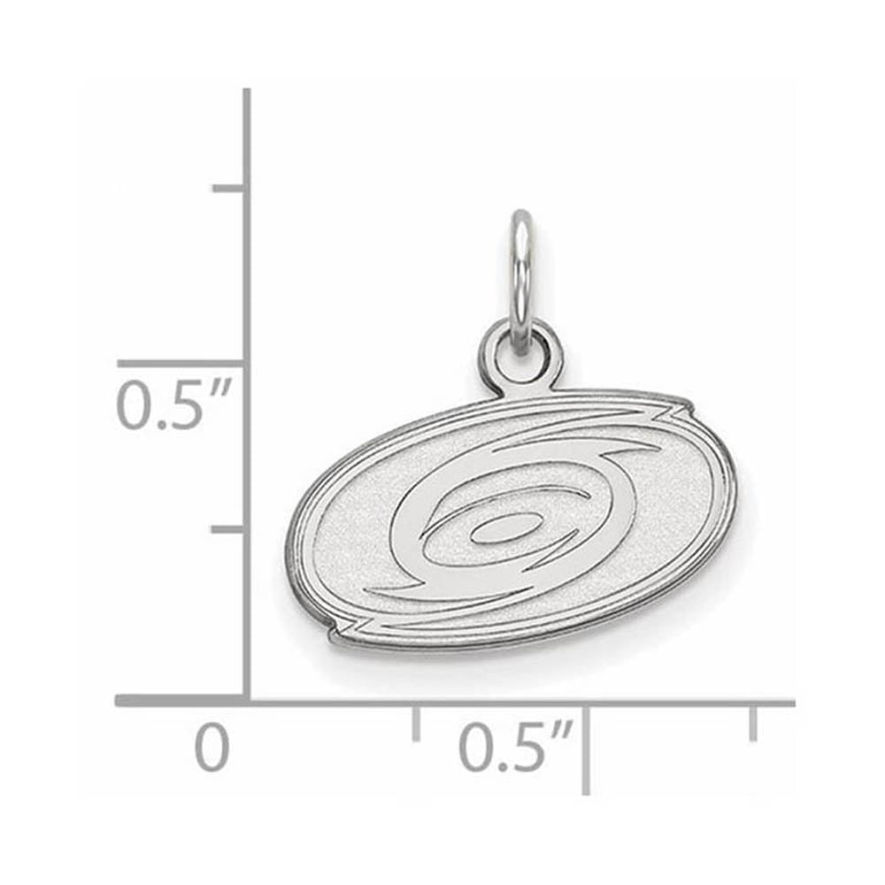 Alternate view of the Sterling Silver NHL Carolina Hurricanes XS (Tiny) Charm or Pendant by The Black Bow Jewelry Co.
