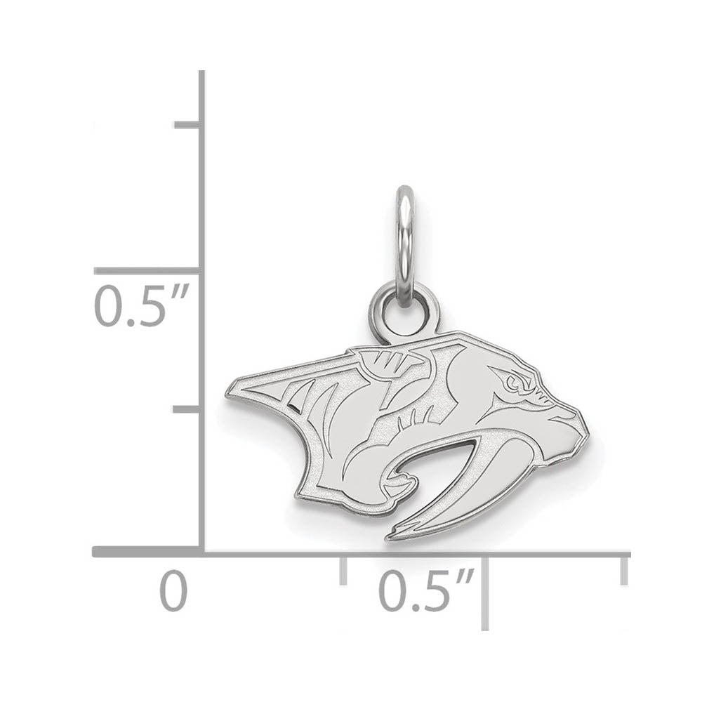 Alternate view of the Sterling Silver NHL Nashville Predators XS (Tiny) Charm or Pendant by The Black Bow Jewelry Co.