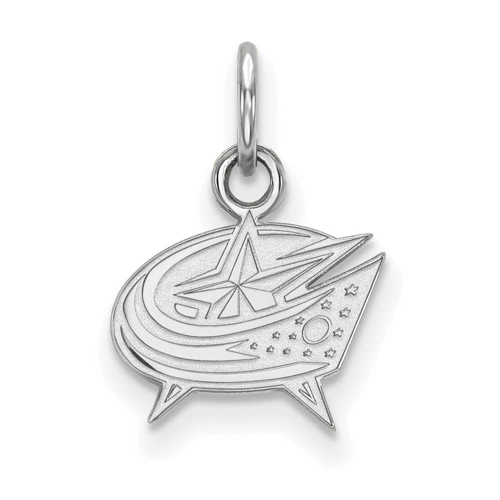 Sterling Silver NHL Columbus Blue Jackets XS (Tiny) Charm or Pendant, Item P30287 by The Black Bow Jewelry Co.