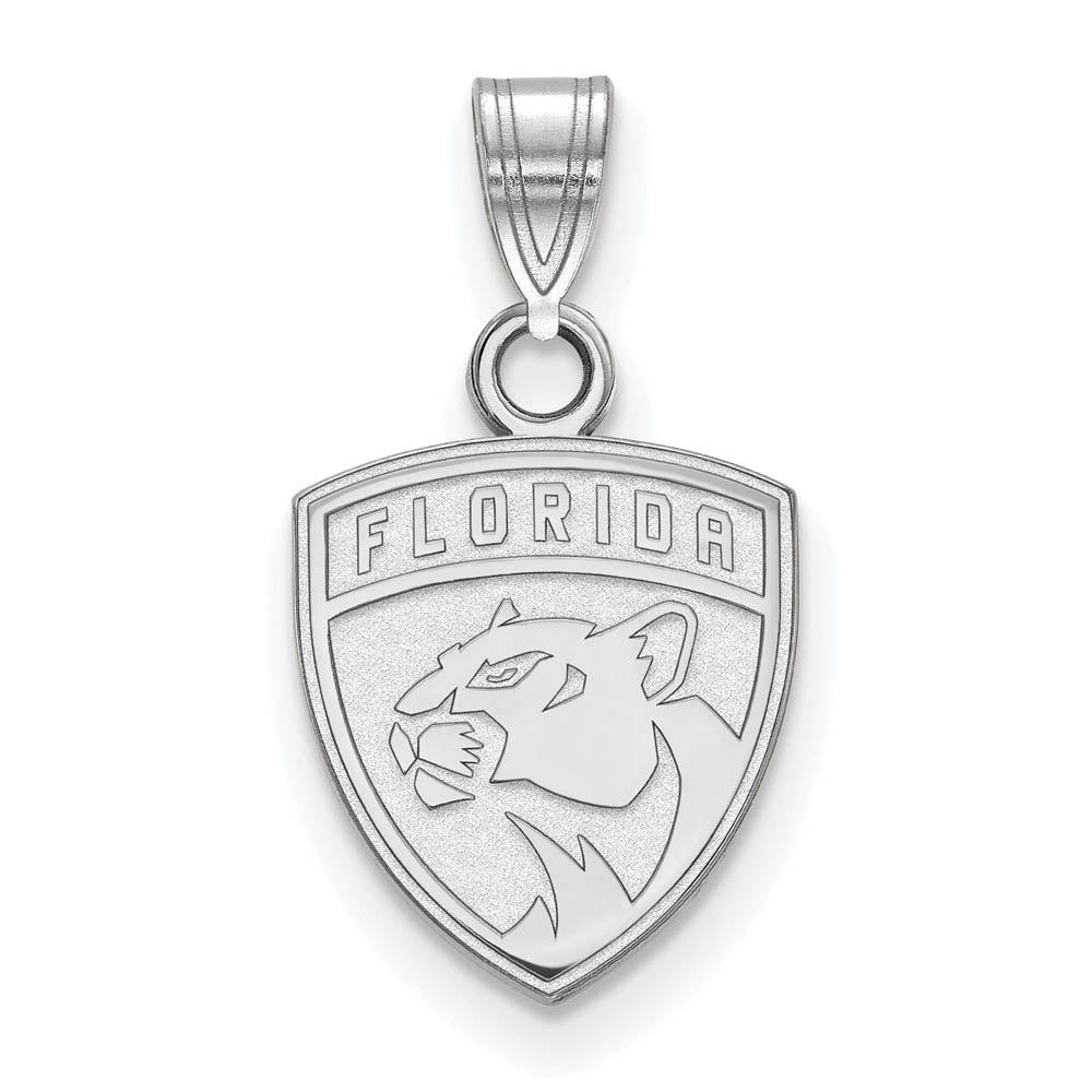 Sterling Silver NHL Florida Panthers Small Pendant, Item P30296 by The Black Bow Jewelry Co.