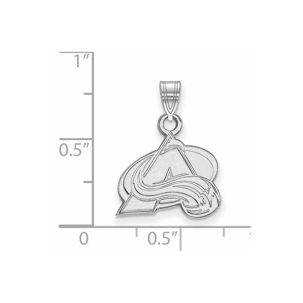 Alternate view of the Sterling Silver NHL Colorado Avalanche Small Pendant by The Black Bow Jewelry Co.