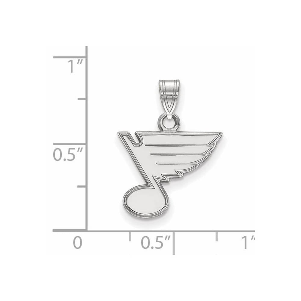 Alternate view of the Sterling Silver NHL St. Louis Blues Small Pendant by The Black Bow Jewelry Co.