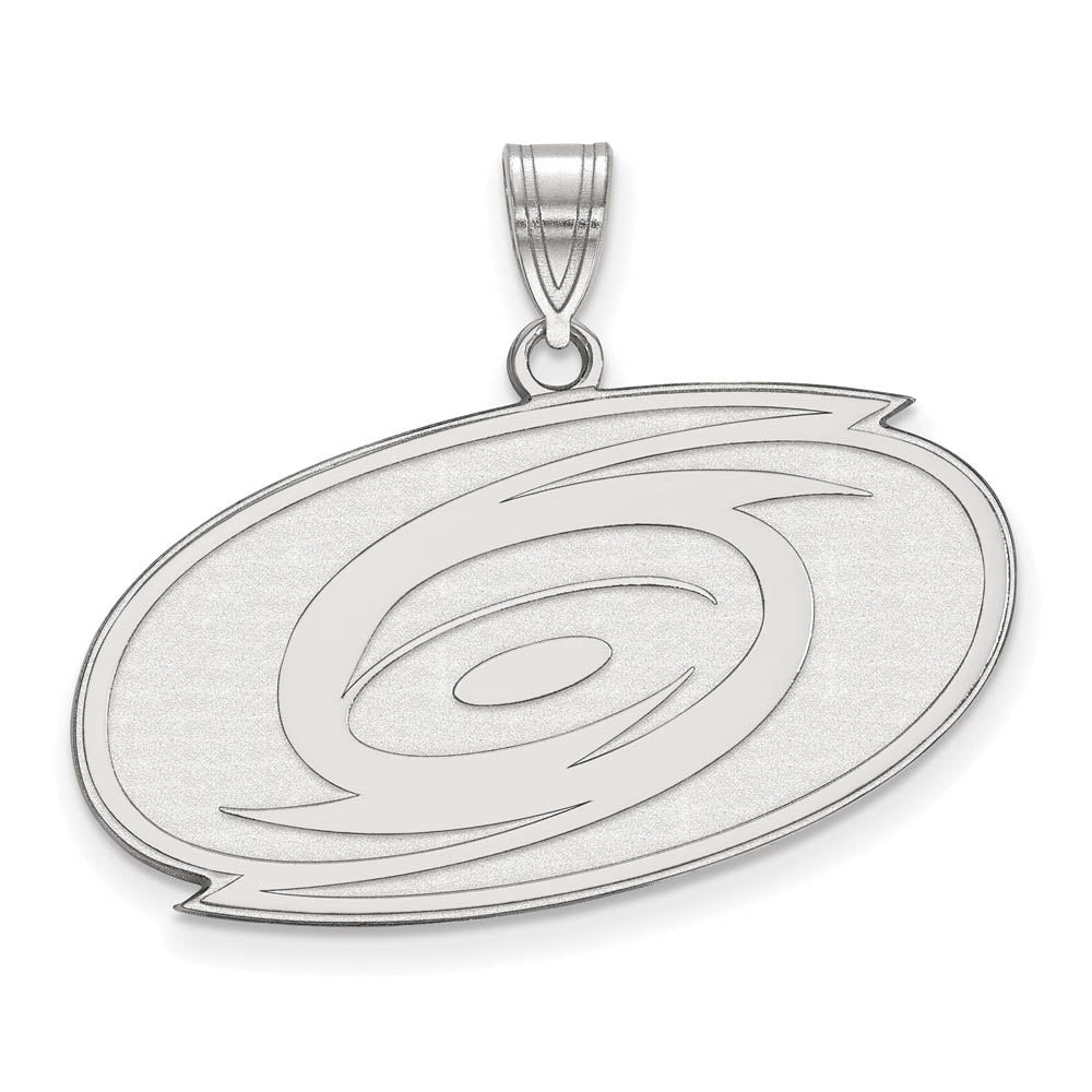 Sterling Silver NHL Carolina Hurricanes Large Pendant, Item P30353 by The Black Bow Jewelry Co.