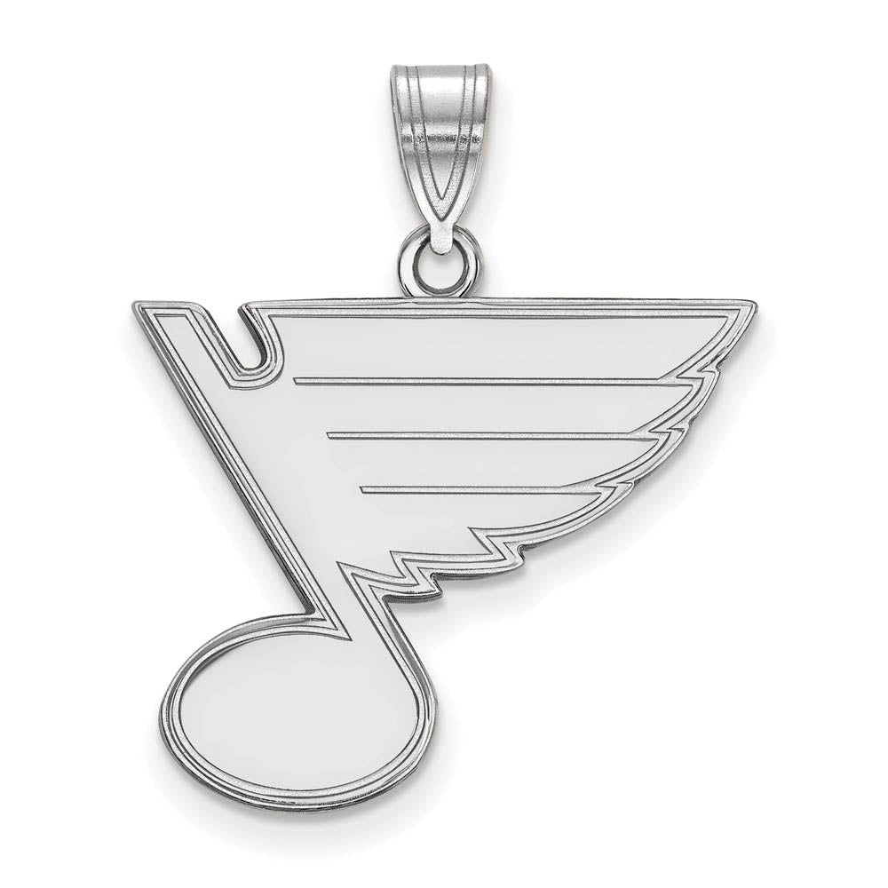 Sterling Silver NHL St. Louis Blues Large Pendant, Item P30360 by The Black Bow Jewelry Co.