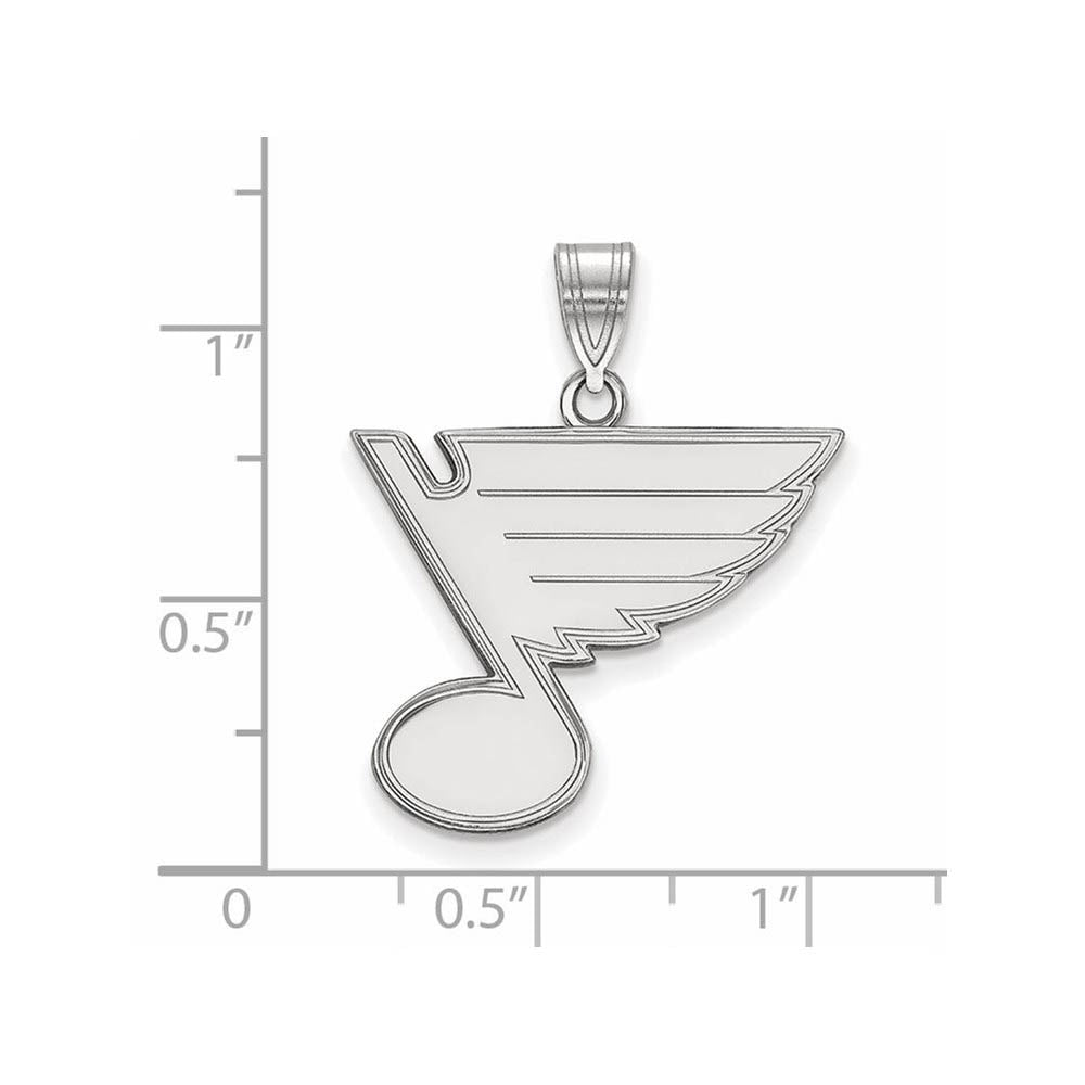 Alternate view of the Sterling Silver NHL St. Louis Blues Large Pendant by The Black Bow Jewelry Co.
