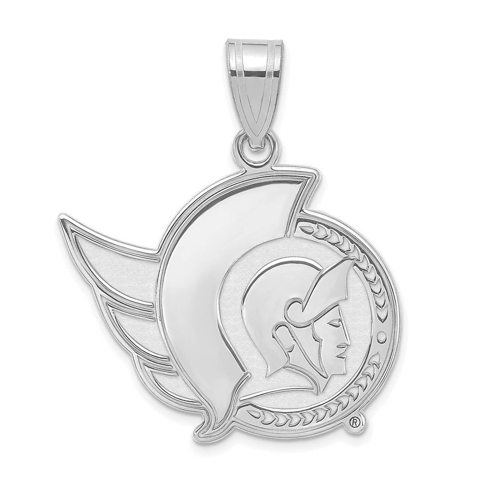 Sterling Silver NHL Ottawa Senators Large Pendant, Item P30377 by The Black Bow Jewelry Co.