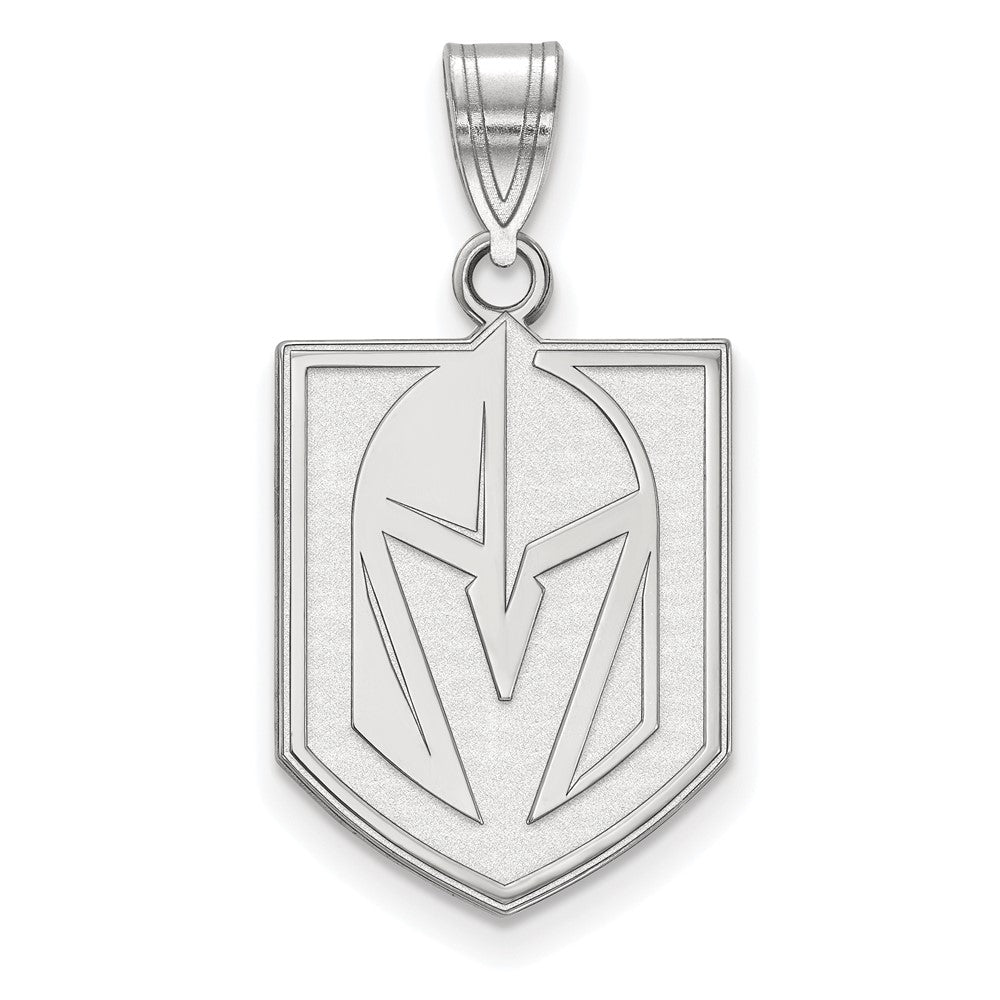 Sterling Silver NHL Vegas Golden Knights Large Pendant, Item P30379 by The Black Bow Jewelry Co.