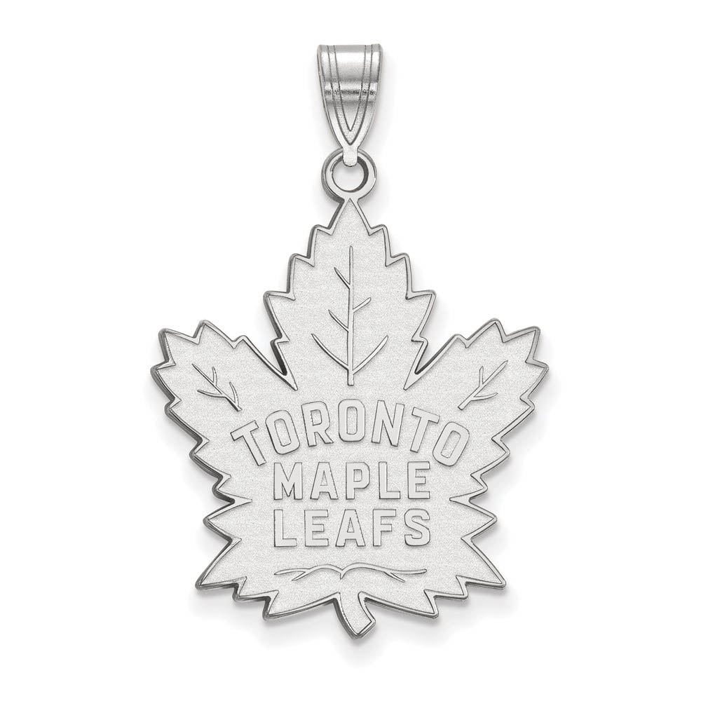 Sterling Silver NHL Toronto Maple Leafs XL Pendant, Item P30394 by The Black Bow Jewelry Co.