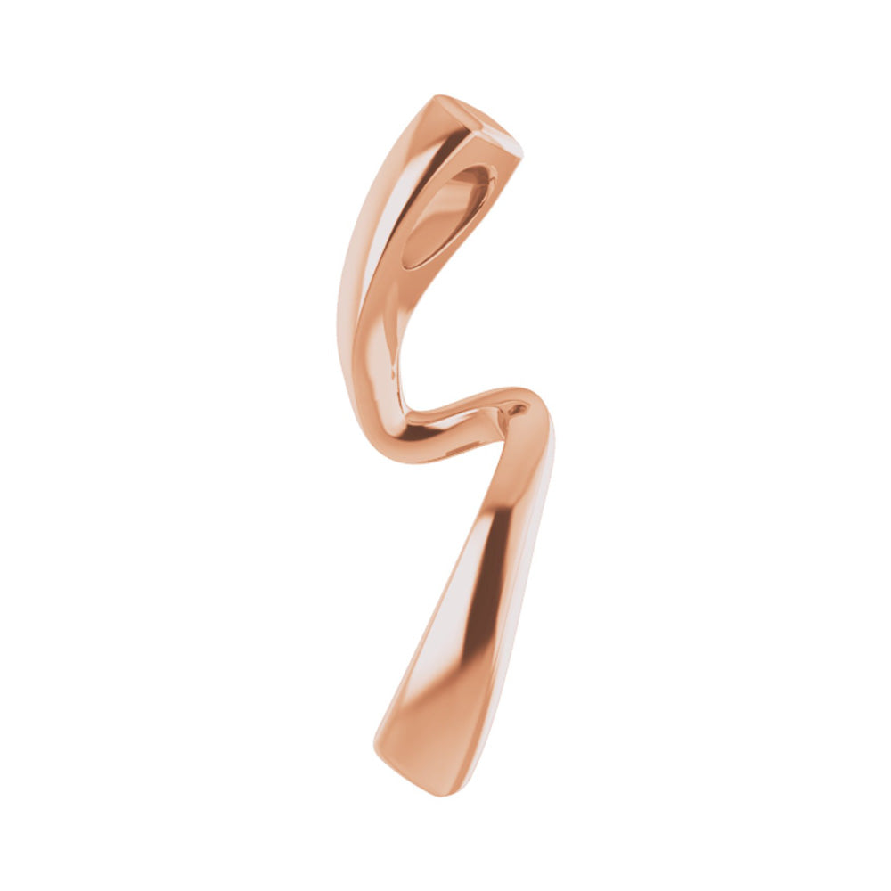 Alternate view of the 14K Rose Gold Freeform Pendant, 10 x 21mm by The Black Bow Jewelry Co.