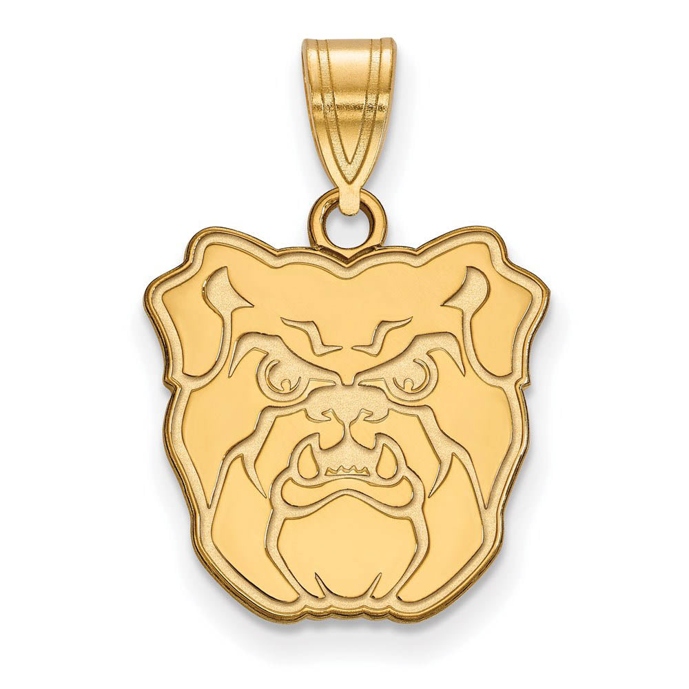 14K Yellow Gold Plated Sterling Silver Butler Univ. Medium Pendant, Item P30664 by The Black Bow Jewelry Co.