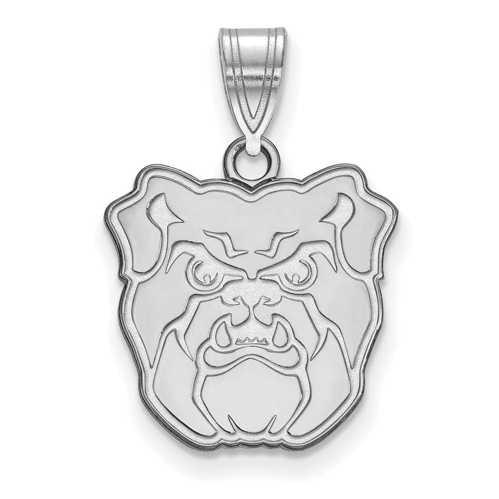 Sterling Silver Rhodium Plated Butler University Medium Pendant, Item P30665 by The Black Bow Jewelry Co.