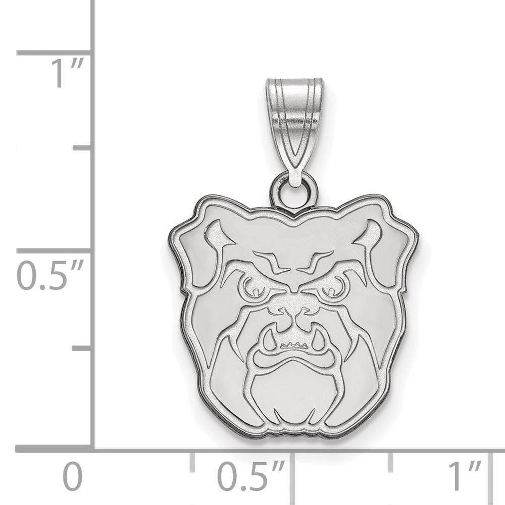 Alternate view of the Sterling Silver Rhodium Plated Butler University Medium Pendant by The Black Bow Jewelry Co.