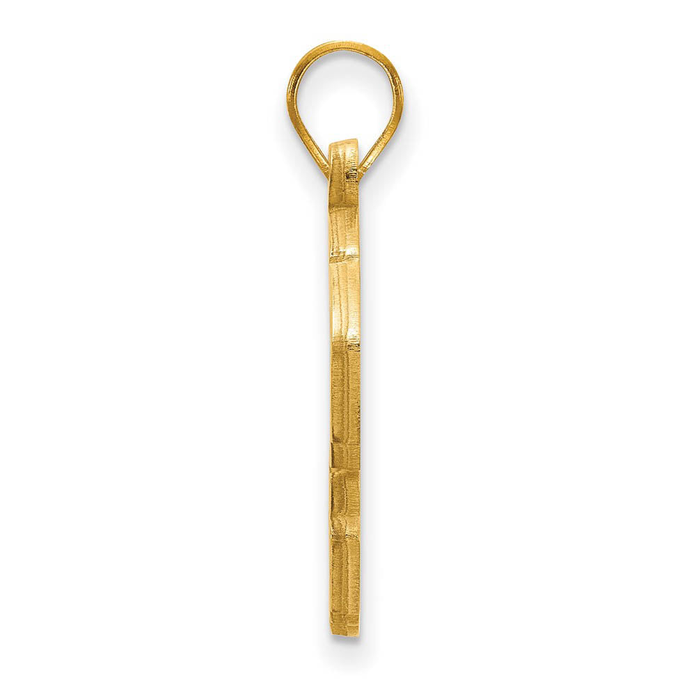 Alternate view of the 14K Yellow Gold Plated Sterling Silver Kansas State LG Enamel Pendant by The Black Bow Jewelry Co.