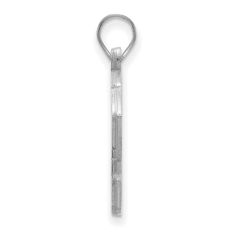 Alternate view of the Sterling Silver Rhodium Plated Kansas State U. Large Enamel Pendant by The Black Bow Jewelry Co.