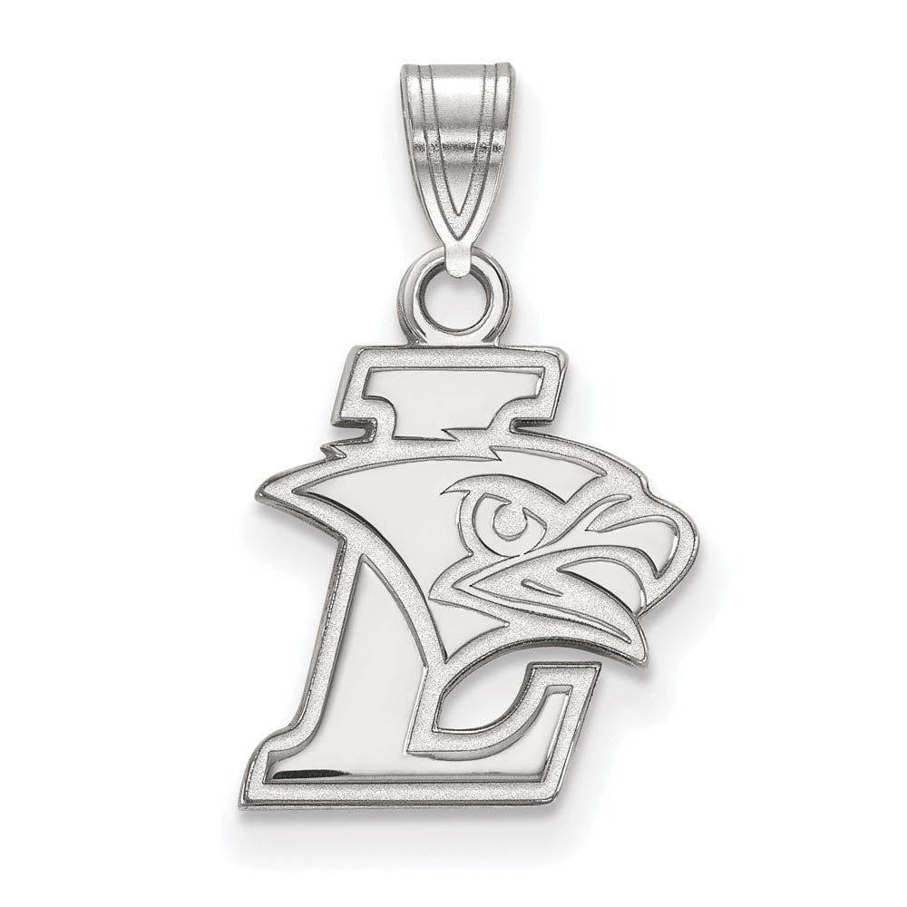 10K White Gold Lehigh University Small Logo Pendant, Item P30728 by The Black Bow Jewelry Co.