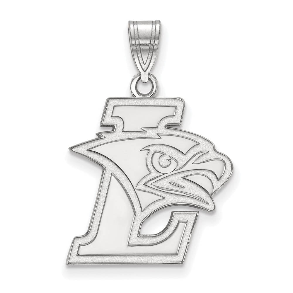 10K White Gold Lehigh University Large Logo Pendant, Item P30729 by The Black Bow Jewelry Co.