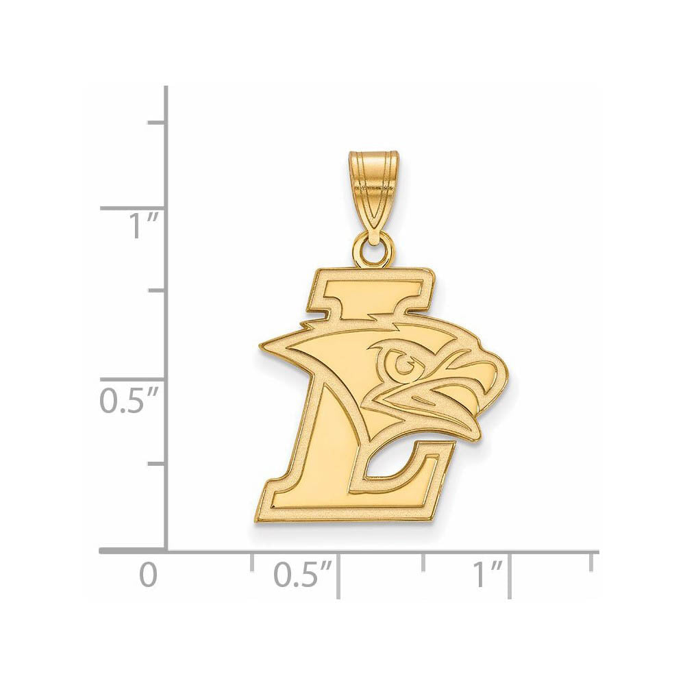 Alternate view of the 10K Yellow Gold Lehigh University Large Logo Pendant by The Black Bow Jewelry Co.
