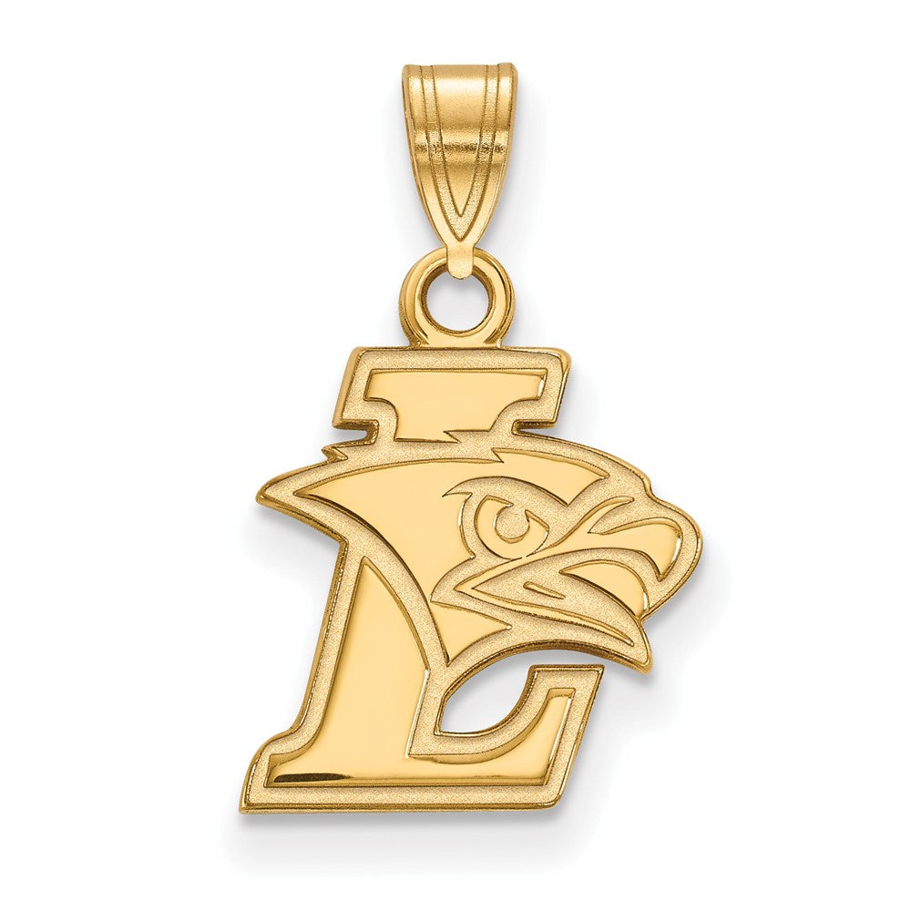 14K Yellow Gold Lehigh University Small Logo Pendant, Item P30734 by The Black Bow Jewelry Co.