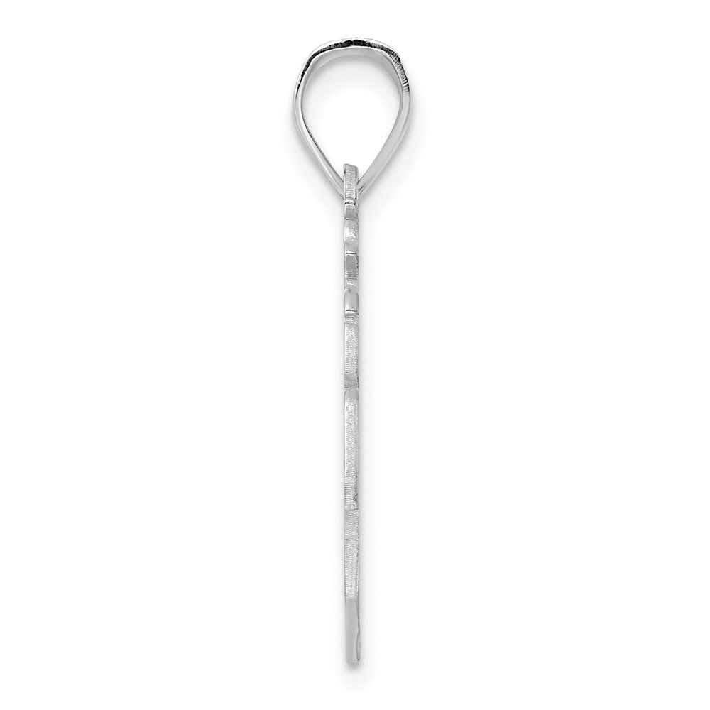 Alternate view of the Sterling Silver Rhodium Plated Michigan State U. Large State Pendant by The Black Bow Jewelry Co.