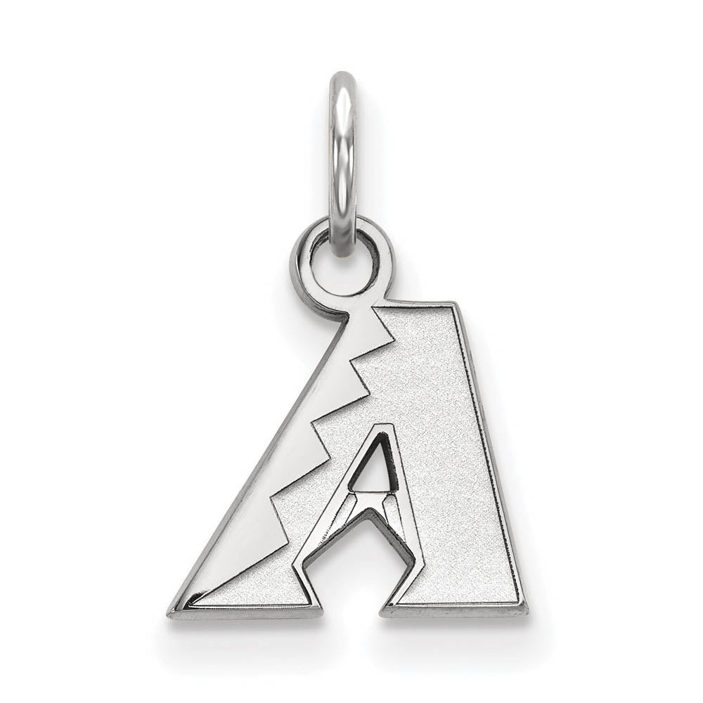 10K White Gold MLB Arizona Diamondbacks Extra Small (Tiny) Charm, Item P30793 by The Black Bow Jewelry Co.