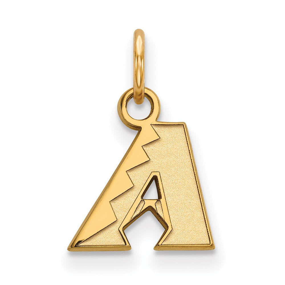 10K Yellow Gold MLB Arizona Diamondbacks Extra Small (Tiny) Charm, Item P30797 by The Black Bow Jewelry Co.