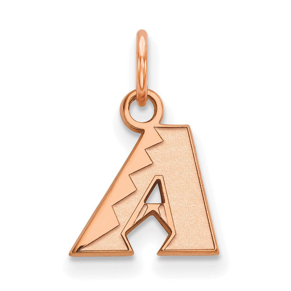 14K Rose Gold MLB Arizona Diamondbacks Extra Small (Tiny) Charm, Item P30801 by The Black Bow Jewelry Co.