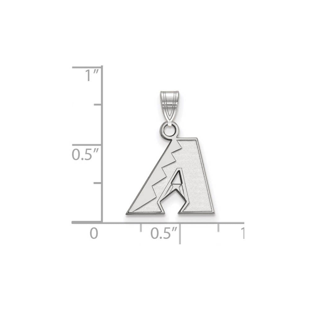 Alternate view of the 14K White Gold MLB Arizona Diamondbacks Small Pendant by The Black Bow Jewelry Co.