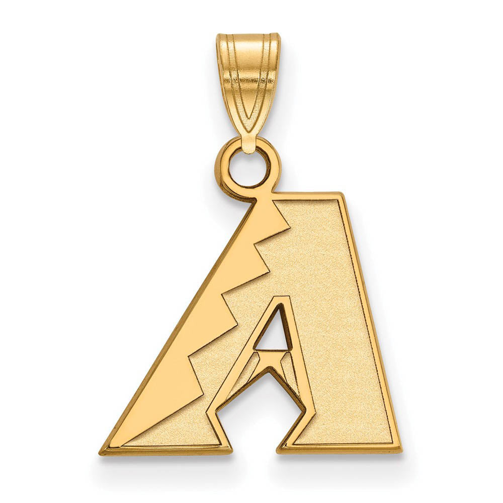 14K Yellow Gold MLB Arizona Diamondbacks Small Pendant, Item P30807 by The Black Bow Jewelry Co.