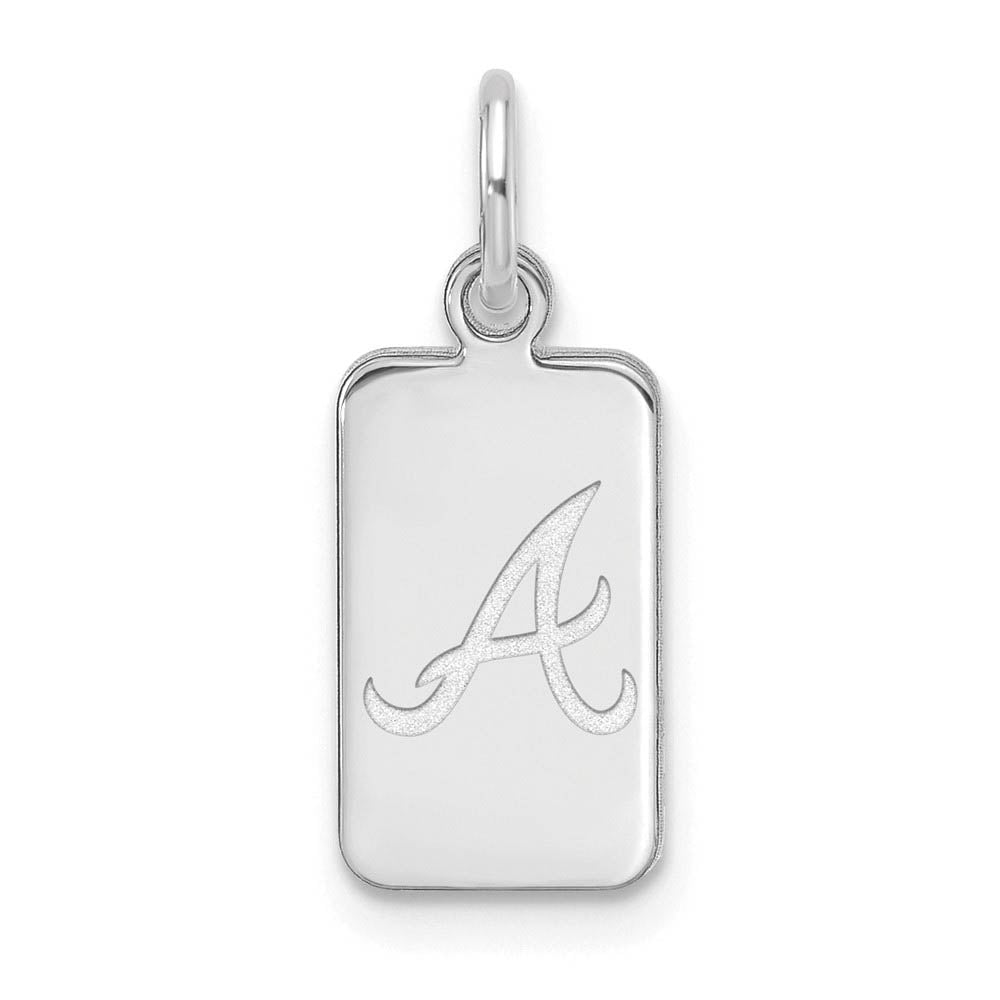 Sterling Silver MLB Atlanta Braves XS (Tiny) Tag Charm, Item P30900 by The Black Bow Jewelry Co.