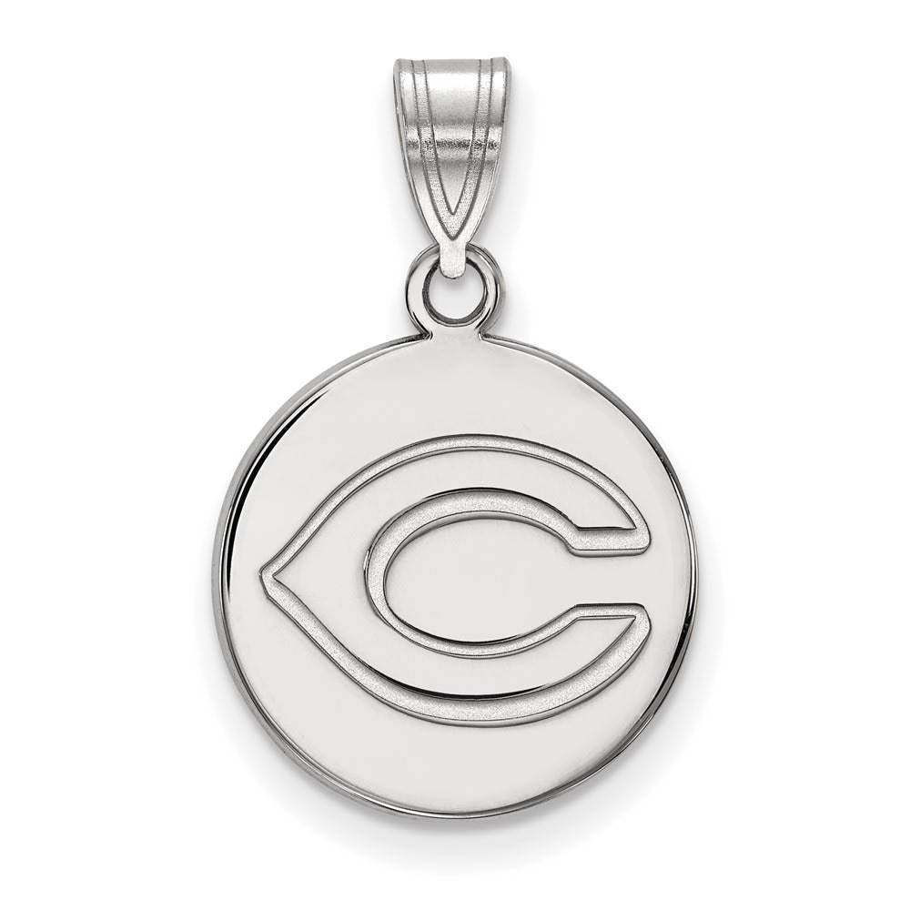 14K White Gold MLB Cincinnati Reds Medium Disc Pendant, Item P31159 by The Black Bow Jewelry Co.