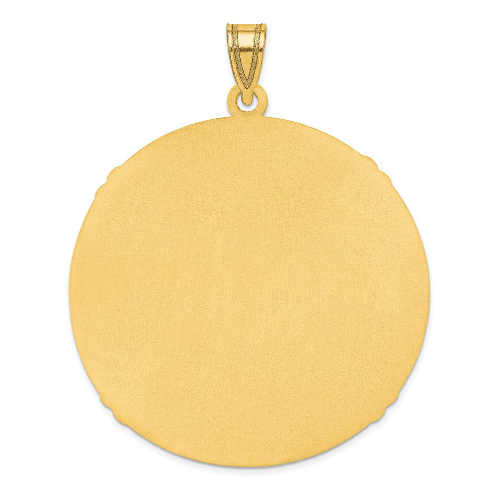 Alternate view of the 14K Gold Plated Catfish Hunter Signature LG Enamel Baseball Pendant by The Black Bow Jewelry Co.