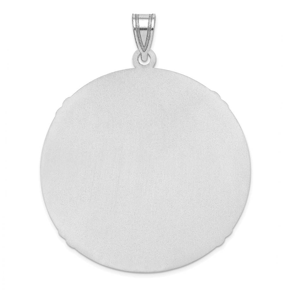 Alternate view of the Sterling Silver Eddie Mathews Signature LG Enamel Baseball Pendant by The Black Bow Jewelry Co.