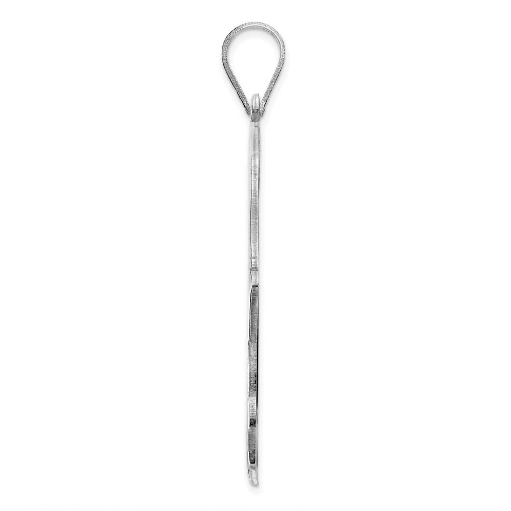 Alternate view of the Sterling Silver Al Lopez Signature Enamel Jersey Pendant by The Black Bow Jewelry Co.