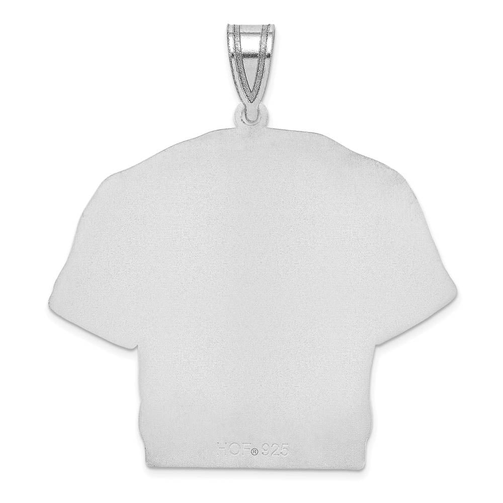 Alternate view of the Sterling Silver Tony La Russa Signature Enamel Jersey Pendant by The Black Bow Jewelry Co.