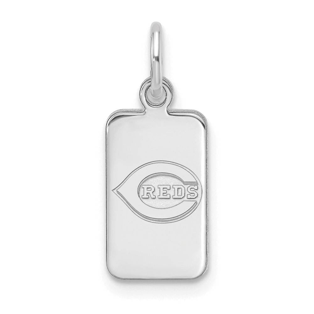 Sterling Silver MLB Cincinnati Reds XS (Tiny) Tag Charm, Item P31743 by The Black Bow Jewelry Co.