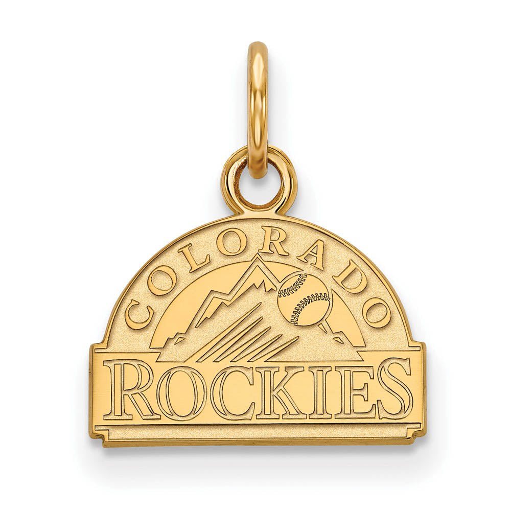 10K Yellow Gold MLB Colorado Rockies Extra Small Charm, Item P31832 by The Black Bow Jewelry Co.