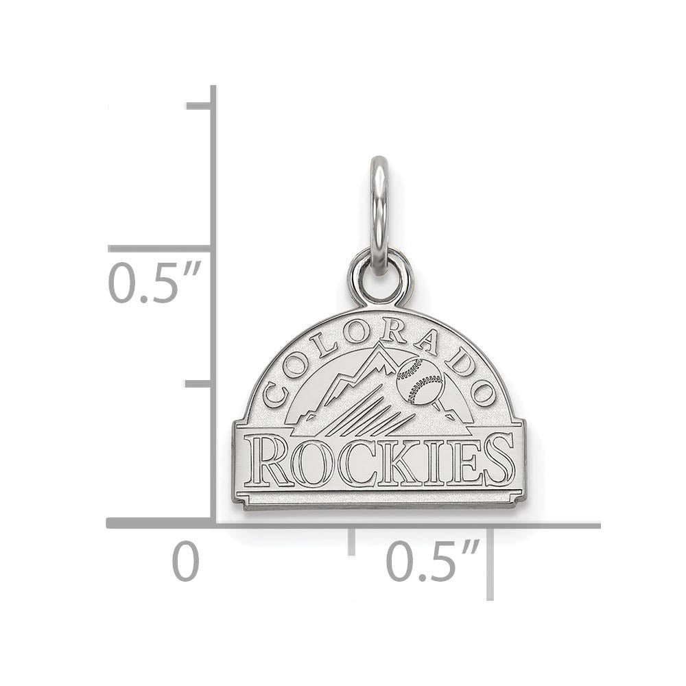 Alternate view of the Sterling Silver MLB Colorado Rockies XS Charm by The Black Bow Jewelry Co.