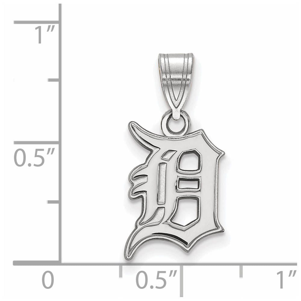 Alternate view of the Sterling Silver MLB Detroit Tigers Letter D Medium Pendant by The Black Bow Jewelry Co.