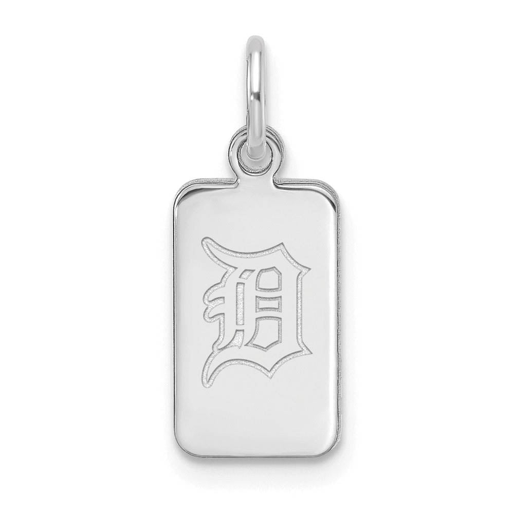 Sterling Silver MLB Detroit Tigers XS (Tiny) Tag Charm, Item P31980 by The Black Bow Jewelry Co.