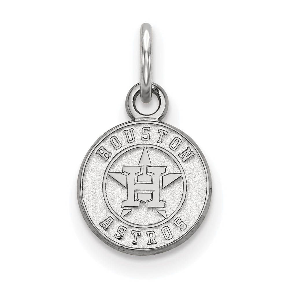 Sterling Silver MLB Houston Astros XS (Tiny) Disc Charm, Item P32037 by The Black Bow Jewelry Co.
