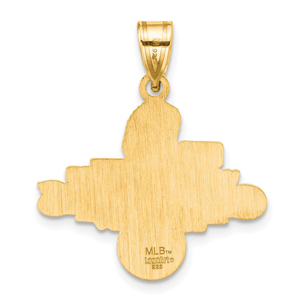 Alternate view of the 14K Gold Plated Silver 2024 World Series Champions LA Dodgers Pendant by The Black Bow Jewelry Co.